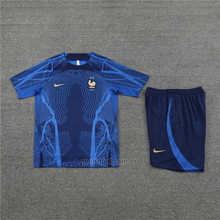 Chandal del Francia Manga Corta 2022-2023 Azul Oscuro - Pantalon Corto